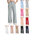 thumbnail image 1 of XUNKUSGA Big Girls High Waisted Straight Leg Dress Pants with Button Closure Classic Solid Color School Uniform Pants for Back to School Business Casual Slacks,7 Years, 1 of 7