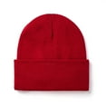 thumbnail image 1 of XUNKUSGA Unisex Hats for Men And Women Silk Lined Winter Skull Cap Classic Solid Color Knitted Mens Hats Comfortable Soft Stretch Winter Hat Men Red, 1 of 2
