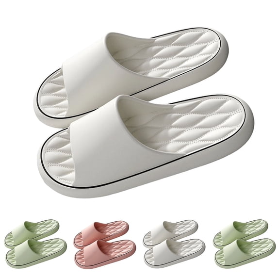 XUNKUSGA Unisex Shower Sandals Summer Fashion Diamond-Patterned Non Slip Bathroom Sandals Classic Lightweight Spa Sandals for Home Travel Beach,Green