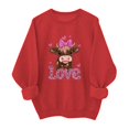 thumbnail image 1 of ValentineDay Sweatshirt for Classic Love Heart Pullover Tops Casual Crewneck Long Sleeve s Sweatshirt Loose Cotton Valentine Shirts for S-2XL Red, 1 of 5