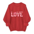 thumbnail image 1 of XUNKUSGA Valentine's Day Sweatshirt for Women Classic Love Heart Pullover Tops Casual Crewneck Long Sleeve Womens Sweatshirt Loose Cotton Valentine Shirts for Women S-2XL Red, 1 of 5