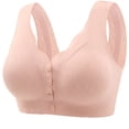 thumbnail image 1 of XUNKUSGA Wireless Bras for Women Seamless Snap Front Closure Post Surgery Bra Fashion Ribbed Floral Everyday Bras Soft&Adjustable Straps Convenient Mastectomy Bralettes, 1 of 4