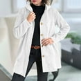 thumbnail image 1 of XUNKUSGA Women Jackets Casual Long Sleeve Button Down Jackets for Women With Hood Solid Color Soft Corduroy Trench Coat Women Fashion Fall Outfits for Women S-3XL White, 1 of 9