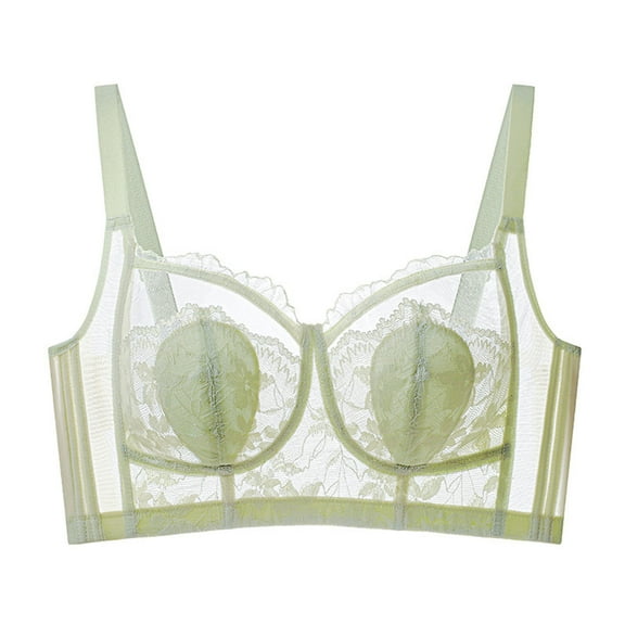 XUNKUSGA Women's Bras Lightly Lined Cup Lace Mesh Unlined Bralettes for Women Unpadded Underwire Bras Side Back Smooth Comfy Full Coverage Minimizer Colorblock Bras S-2XL