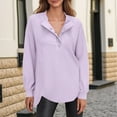thumbnail image 1 of XUNKUSGA Women's Clothing Casual Long Sleeve Clothes for Women Fashion Button Neck Loose Pullover Tops Relaxed Fit Irregular Hem Fall Outfits for Women 2025, 1 of 7