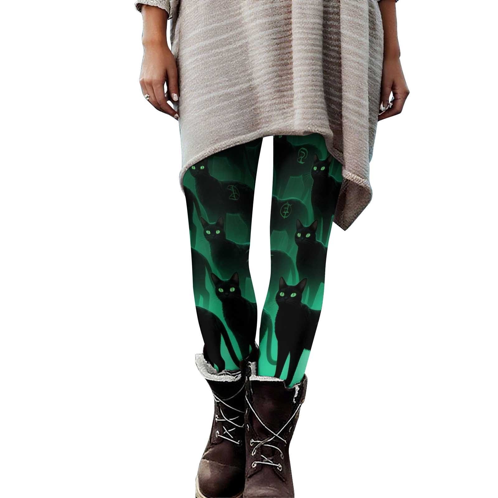 XUNKUSGA Women's Pants S-3XL Print Stretch Basic Workout Yoga Pants ...