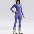 thumbnail image 1 of XUNKUSGA Women's Thermal Ski Set Underwear for Women Long Johns Seamless Warm Base Layer Top Bottom for Cold Weather Ski Base Layers Set Winter Clothing for Women S-XL Purple, 1 of 4