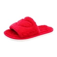 thumbnail image 1 of XUNKUSGA Womens Fuzzy Plush Slippers Fashion Heart Open Toe Slip On House Slippers Soft Cozy Warm Slippers for Women Classic Solid Non Slip Comfy Bedroom Footwear, 1 of 8
