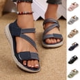 thumbnail image 1 of XUNKUSGA Womens Sandals Lightweight Comfortable Open Toe Hiking Sandals Women Casual Summer Wide Width Ankle Strap Outdoor Women Walking Shoes,Black, 1 of 10