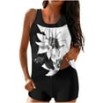 thumbnail image 1 of XUNKUSGA Womens Tankini Bathing Suits Fashion Loose Floral Two Piece Bathing Suits Classic Blouson Tank Top with Boy Shorts Breathable Lightweight Tankini Swimsuits for Women S-2XL, 1 of 6