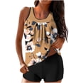 thumbnail image 1 of XUNKUSGA Womens Tankini Bathing Suits Fashion Loose Floral Two Piece Bathing Suits Classic Blouson Tank Top with Boy Shorts Breathable Lightweight Tankini Swimsuits for Women S-2XL, 1 of 5