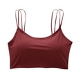 thumbnail image 1 of XUNKUSGA Workout Bras for Women Seamless womens bralettes Spaghetti Double Strap Comfortable Sports Bra Wirefree Scoop Neck Tank Top Bras, 1 of 6