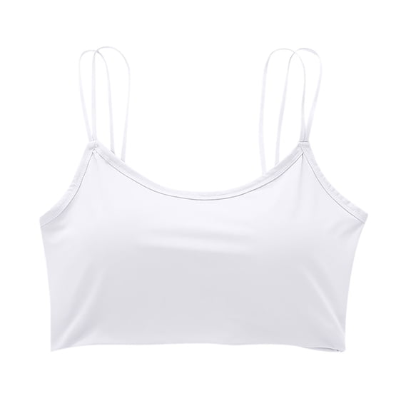 XUNKUSGA Workout Bras for Women Seamless womens bralettes Spaghetti Double Strap Comfortable Sports Bra Wirefree Scoop Neck Tank Top Bras