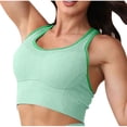 thumbnail image 1 of XUNKUSGA Yoga Bras for Women Solid Color Seamless High Support Racerback Back Bras for Women Fashion Adjustable Straps Push Up Bras Slim Fit Womens Sports Bra, 1 of 8