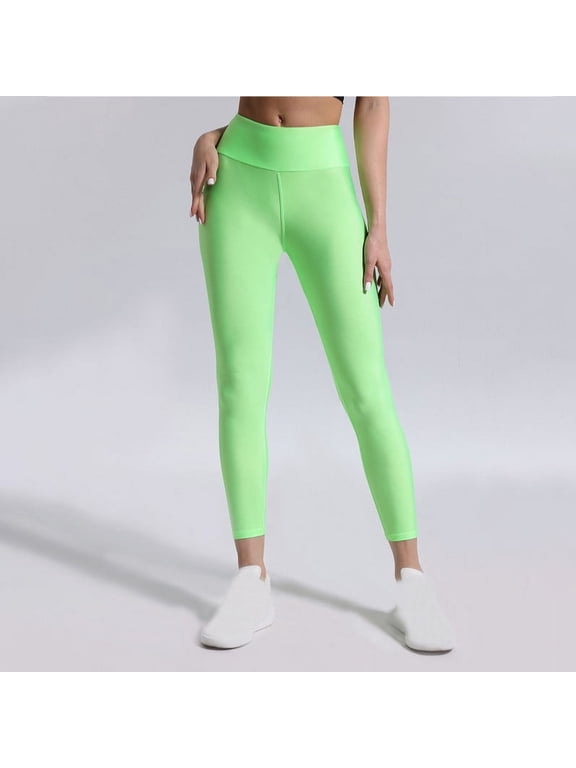 Yoga Pants High Waisted Performance Tummy Control Leggings for Women Fashion Neon Stretch Skinny Womens Trousers Running Gym Workout Dance Pants