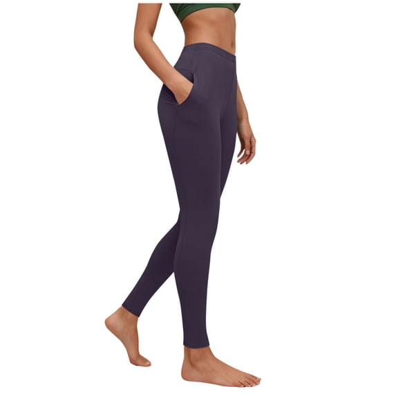 XUNKUSGA Yoga Pants Women Soft Skin Friendly Athletic Pro Yoga Pant High Waisted Tummy Control Full Length Women's Pants Compression Running Legging with Pockets S-2XL Blue