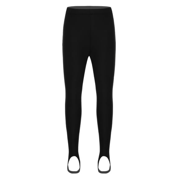XUNZOO Boys Girls Ballet Dance Stirrup Tights Pantyhose Stockings Leggings Sports Yoga Pants Black 18