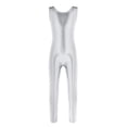 thumbnail image 1 of XUNZOO Children Girls Metallic Sleeveless Gymnastics Leotard Ballet Dancing Jumpsuit Unitard Costumes Silver S, 1 of 6