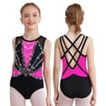 thumbnail image 1 of XUNZOO Gymnastic Leotards for Girls Ballet Dance Bodysuits Rhinestones Sleeveless Figure Skating Jumpsuit Hot Pink 8, 1 of 4