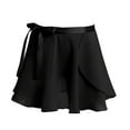 thumbnail image 1 of XUNZOO Kids Girls Ballet Dance Chiffon Skirt Sheer Mini Pull-On Wrap with Waist Tie Black L, 1 of 6