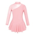 thumbnail image 1 of XUNZOO Kids Girls Gymnastic Ballet Dance Leotard Long Sleeve Figure Ice Roller Skating Bodysuit Pearl Pink 4, 1 of 5