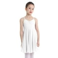 thumbnail image 1 of XUNZOO Kids Girls Chifforn Camisole Ballet Dance Tutu Dress Gymnastics Leotard Lyrical Dress White S, 1 of 6