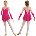 thumbnail image 1 of XUNZOO Kids Girls Figure Ice Skating Dress Sleeveless Leotard Dresses with Gloves Lyrical Dance Costume Hot Pink 16, 1 of 6