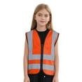thumbnail image 1 of XUNZOO Kids Safety Vest High Visibility Reflective Vest Construction Worker Traffic Vest with Strips A Orange XXL, 1 of 7