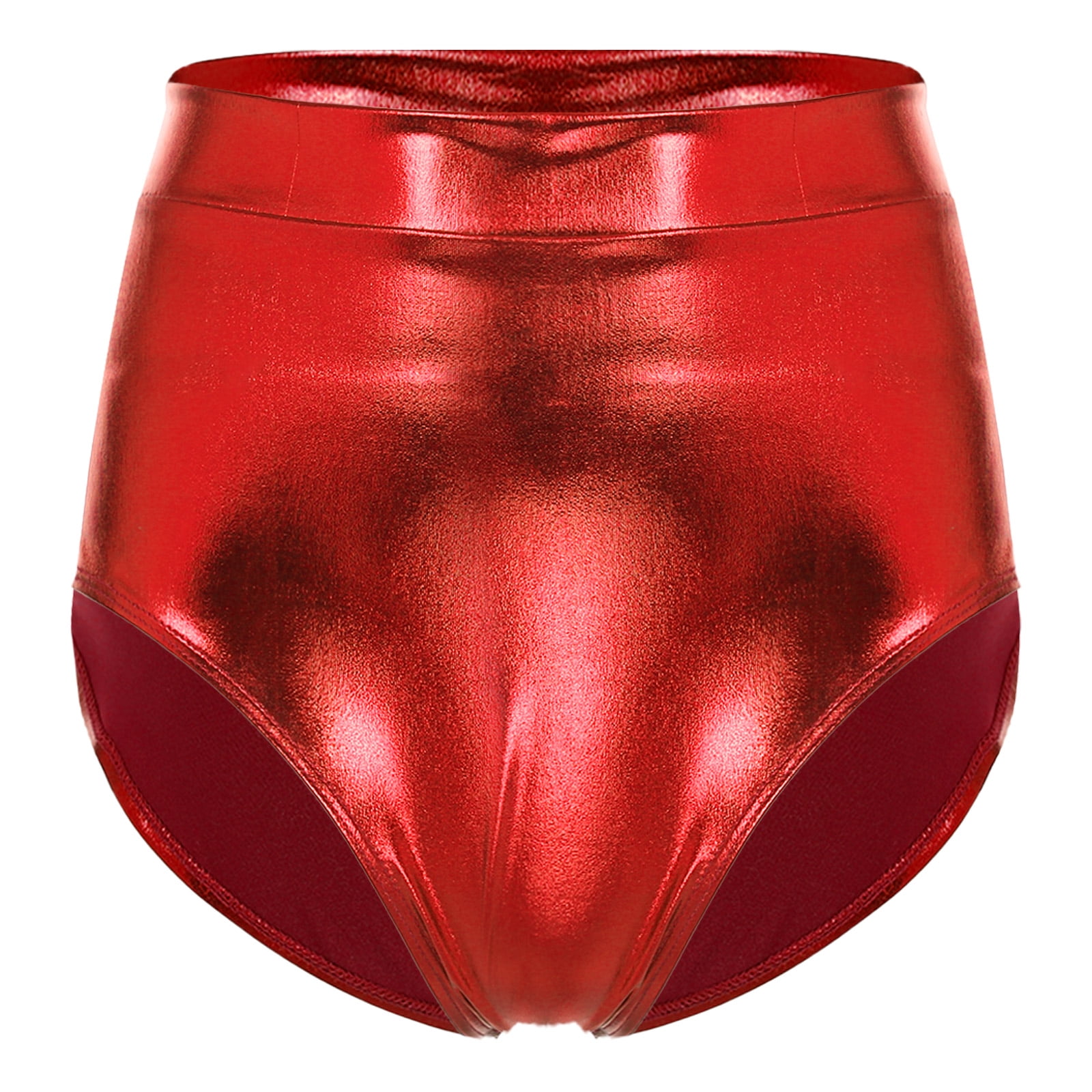 XUNZOO Women's Shiny Metallic Brief Underwear Festival Bottoms