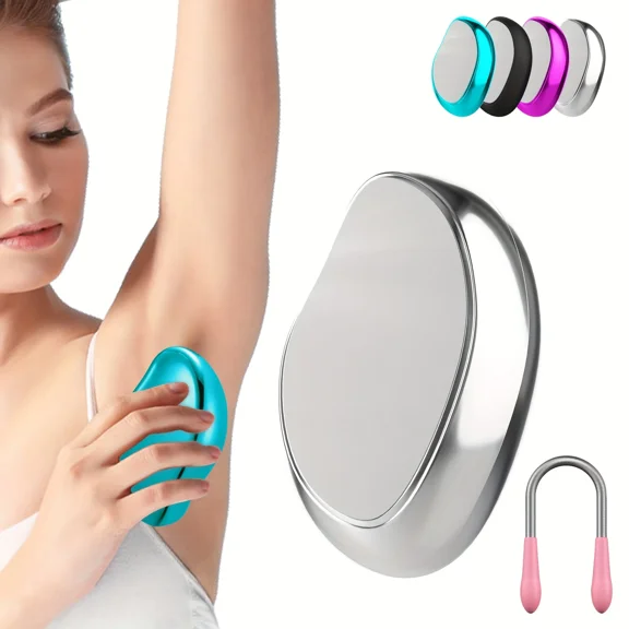 XUPIX Crystal Hair Eraser Physical Hair Removal Tool Reusable Glass Epilator Painless Body Depilation Tool For Legs Arms Back Underarms Portable Mild Hair Remover