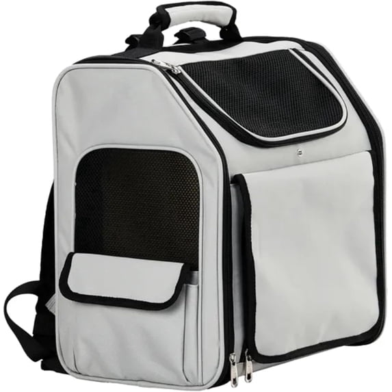 PUPIX Pet Carrier Backpack Expandable Cat Dog Backpack with Back Extension Breathable Mesh Travel Pet Backpack for Small Dogs Cats Airline Approved Holds up to 26 lbs