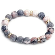 XUSITONG Anxiety Stress Healing Crystal XUSITONG Quartz Bead Bracelet Healing Crystals Stone Anti Depression And Anxiety Relief Items Gifts For Women (10mm)