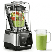 XUTUMM 68oz Commercial High Speed Blender with Self-Cleaning, Overheat Protection & Touch Screen Control, Soundproof Cover, 110V Compatible for Home & Commercial Use
