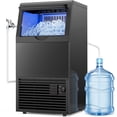 thumbnail image 1 of XUTUMM Commercial Ice Maker 120 lbs/24H, 33 lb Storage Bin, Dual Water Inlet Ice Machine with Adjustable Ice Thickness, Self-Cleaning for Restaurant Bar Office Black, 1 of 10