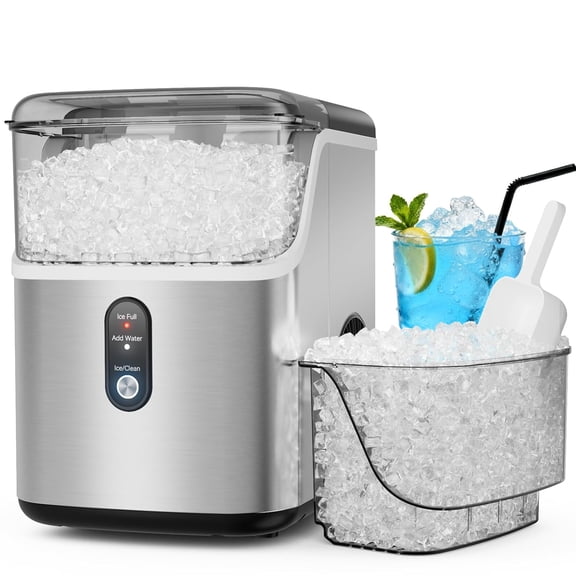 XUTUMM Nugget Ice Maker Machine, 35lbs Daily, Self-Cleaning, One-Touch, Home/Kitchen