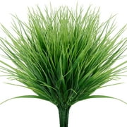 XUWSSF 6pcs Artificial Grass Plants Bushes Faux Plastic Fake Wheat Grass for Outdoor UV Resistant Greenery Shrubs Hanging Garden Décor