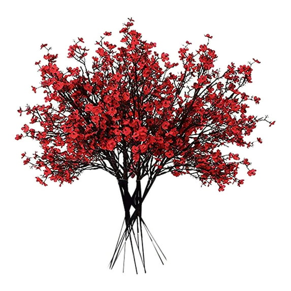 XUYAN 12PCS Babys Breath Artificial Flowers Bulk Silk Flower Gypsophila Bouquet Winter Real Floral for Office Wedding Restaurant Home Thanksgiving Halloween Christmas Fireplace Wedding Party Decor