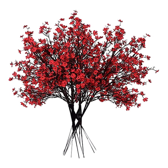 XUYAN 12PCS Babys Breath Artificial Flowers Bulk Silk Flower Gypsophila Bouquet Winter Real Floral for Office Wedding Restaurant Home Thanksgiving Halloween Christmas Fireplace Wedding Party Decor