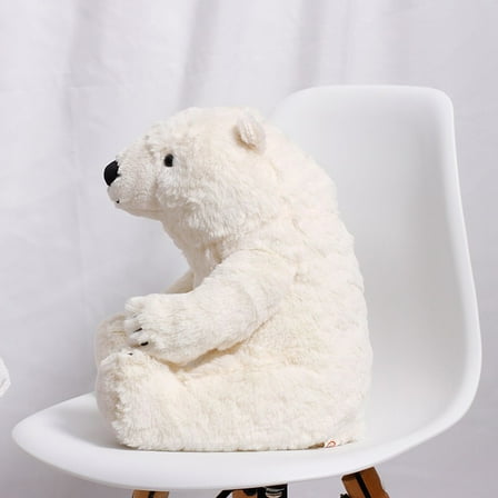 XUYAN 13.78inch ROPELOK Polar Bear Stuffed Animal Plush Lifelike Super Soft Cute Polar Bear with Kawaii Polar Bear Plush Toy for Kids Children Family Xmas Birthday Gifts