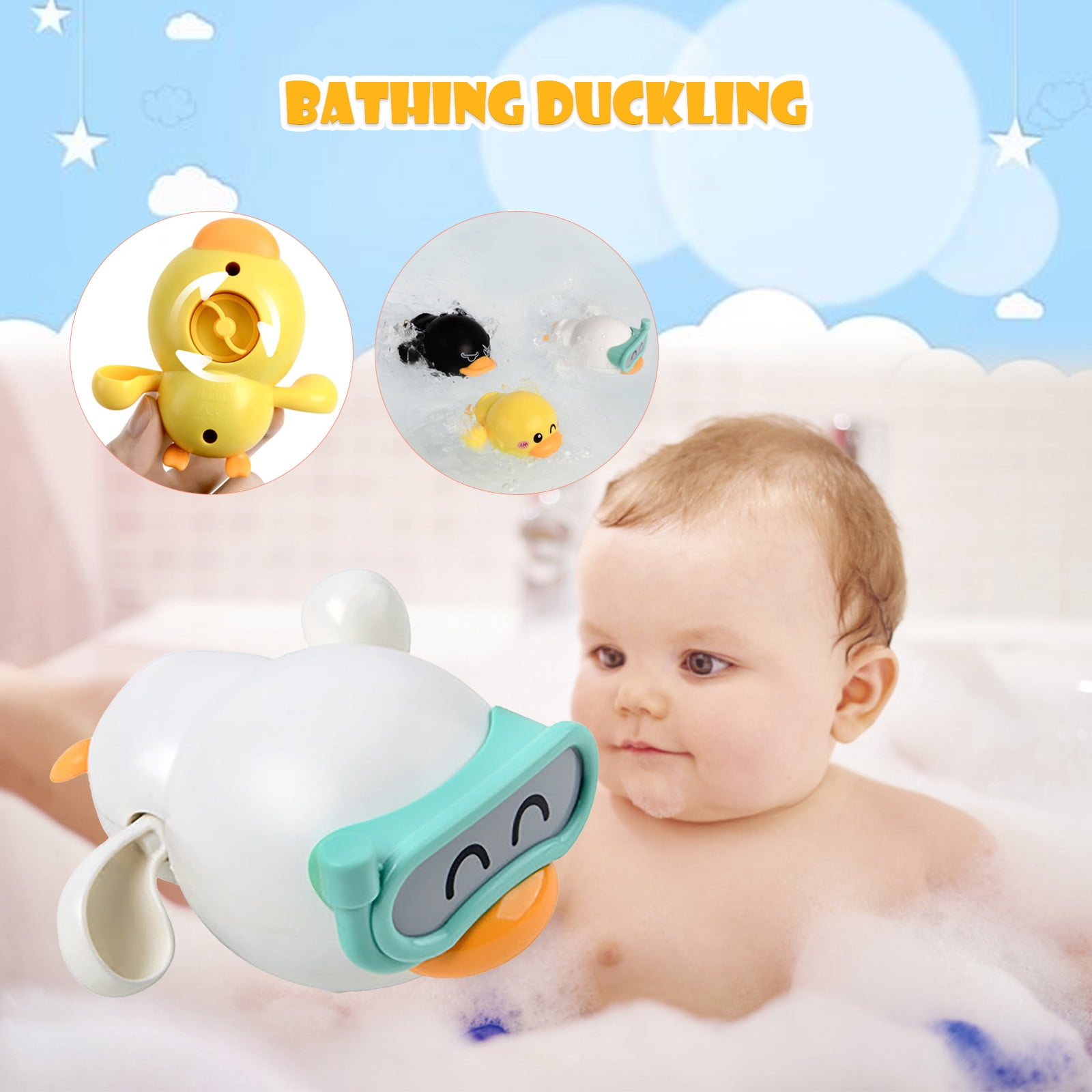 XUYAN 2024 Upgraded Bath Toys Cute Swimming Duck Baby Bath Toys for ...