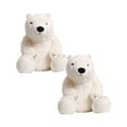 thumbnail image 1 of XUYAN 2PCS Polar Bear Stuffed Animal Plush Lifelike Soft Cute Polar Bear with Kawaii Polar Bear Plush Toy for Kids Children Family Xmas Birthday Gift, 1 of 8