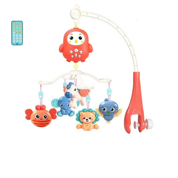 XUYAN Baby Musical Crib Mobile with Hanging Rotating toys Remote Control Bed Bell Music Box Night Light for toddlers