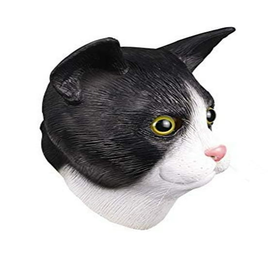 XUYAN Cat Head for Adult Halloween Novelty Cat for Masquerade Party Scary Halloween Decorations for Halloween Party Decoration Supplies