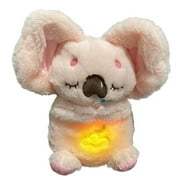 XUYAN 11.03" Relief Koala Breathing Stuffed Toy, Anxiety Relief Plush Breathing Animal, Sleeping Koala Plush Breathing with Musical Lights & Rhythmic Breathing Motion