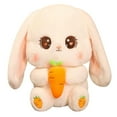 thumbnail image 1 of XUYAN 11.81" Rabbit Cuddly Toy Rabbit Plush Toy with Carrot Rabbit Plush Kawaii Plushie Stuffed Toy Gifts Decorations for Children Friends Christmas Birthday Valentines Easter Gifts, 1 of 2