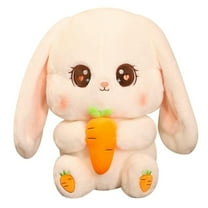 XUYAN 11.81" Rabbit Cuddly Toy Rabbit Plush Toy with Carrot Rabbit Plush Kawaii Plushie Stuffed Toy Gifts Decorations for Children Friends Christmas Birthday Valentines Easter Gifts