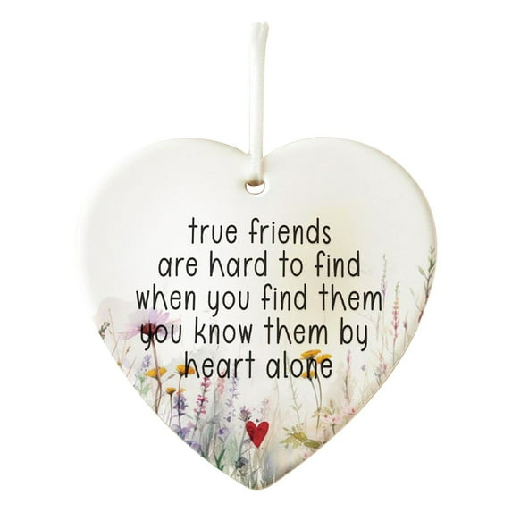XUYAN Friendship Heart Ornaments - 3.2 Inch Keepsake Gifts for True Friends, Christmas Tree Decorations, Anniversary & Birthday Surprises