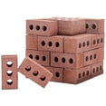 thumbnail image 1 of XUYAN NEW 24Pcs Mini Cement Cinder Bricks Build Your Own Tiny Wall Mini Red Bricks for Dollhouse Garden Lawn Landscape Craft Accessories for Birthday Christmas Gifts, 1 of 8