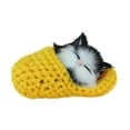 XUYAN Cute Sleeping Cat Slippers Sounding Plush Animal Toy Decor Kids