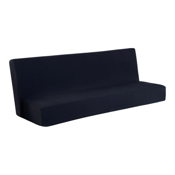 XUYAN Folding Sofa Cover Solid Color Futon Slipcover Polyester Elastic Fabric All Inclusive Cover Elastic Bottom, Soft and Washable Futon Cover for Sofa Bed